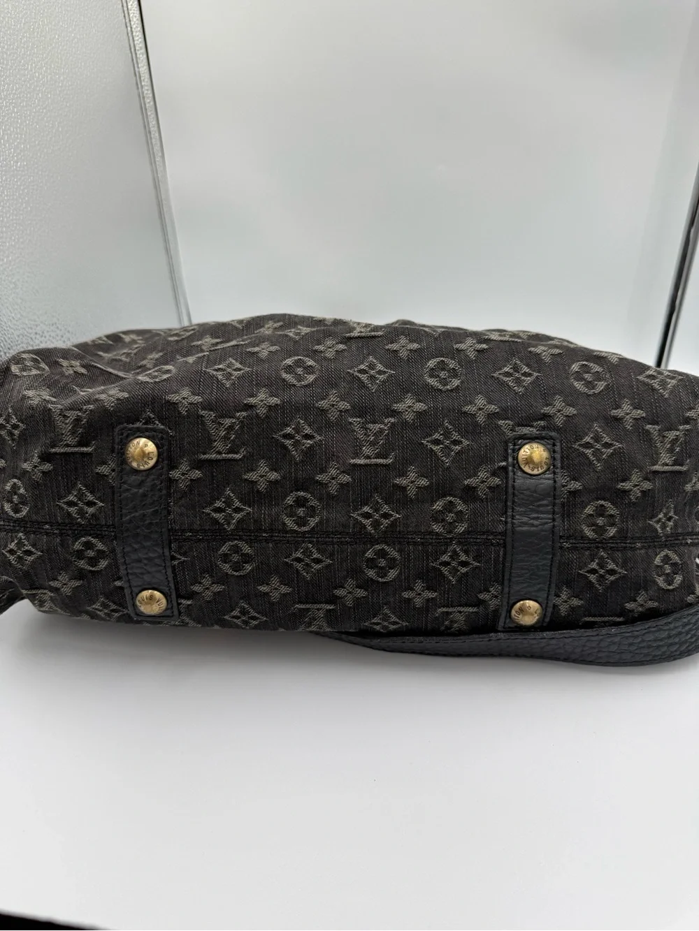 Louis Vuitton Black Monogram Denim Neo Cabby Tote with Detachable CB Strap - Picture 6 of 14
